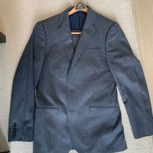 J Crew Ludlow Wool 2- Button Slim Flannel Suit - Grey - 39R. NWOT.